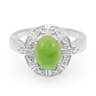 Bague en argent et Chrysoprase impériale