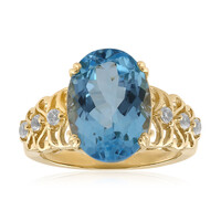 Bague en argent et Topaze bleu ciel