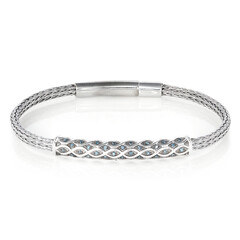 Bracelet en argent et Diamant bleu