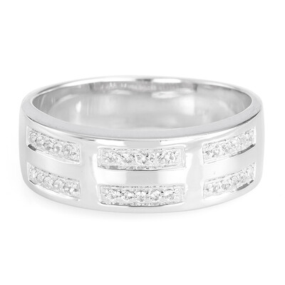 Bague pour homme en argent et Topaze blanche