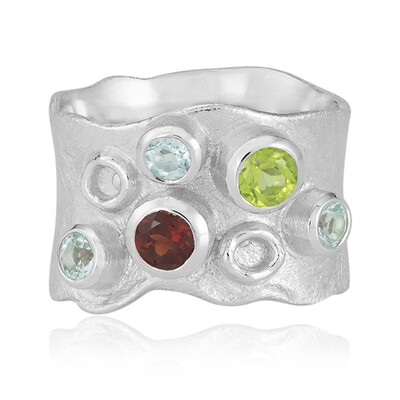 Bague en argent et Péridot