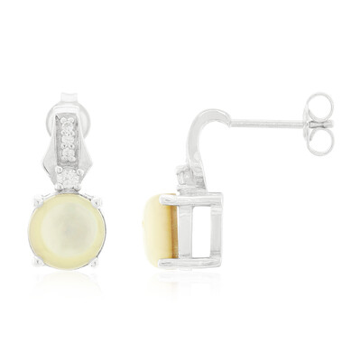 Boucles d'oreilles en argent et Coquillage d'Abalone