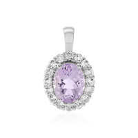 Pendentif en argent et Améthyste Rose de France