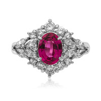 Bague en platine et Saphir parme (CIRARI)