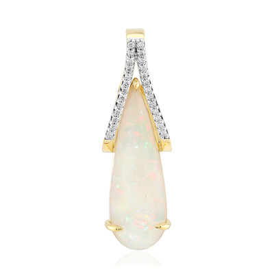 Pendentif en or et Opale blanche du Brésil