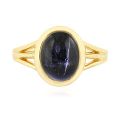 Bague en argent et Diopside étoilé d'Inde
