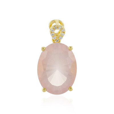Pendentif en argent et Quartz rose