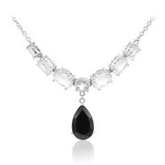 Collier en argent et Spinelle noir