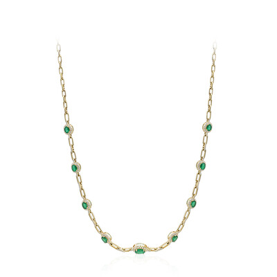 Collier en or et Emeraude de Zambie AAA (CIRARI)