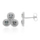 Boucles d'oreilles en argent et Saphir vert non chauffé