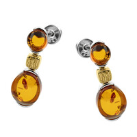 Boucles d'oreilles en argent et Ambre baltique