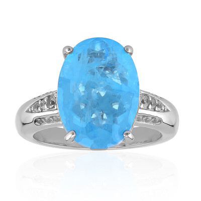 Bague en argent et Quartz bleu