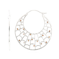 Boucles d'oreilles en argent et Diamant fantaisie