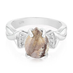 Bague en argent et Jaspe dendritique de Sonora