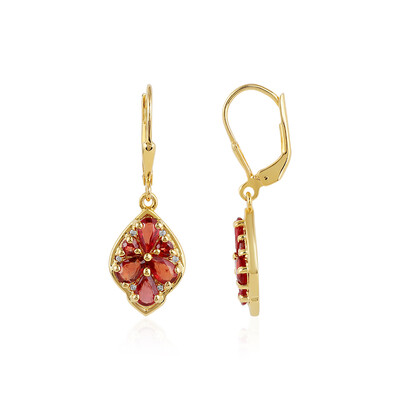 Boucles d'oreilles en argent et Rubis de Tanzanie
