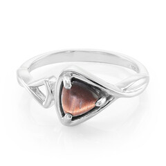 Bague en argent et Œil-de-tigre rouge