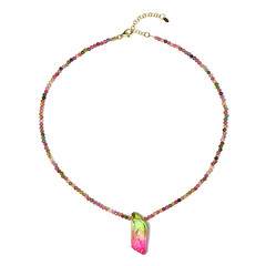 Collier en argent et Quartz multicolore