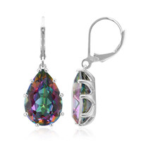 Boucles d'oreilles en argent et Quartz mystique