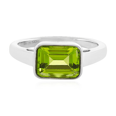 Bague en argent et Péridot du Jilin