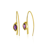 Boucles d'oreilles en argent et Améthyste de Zambie