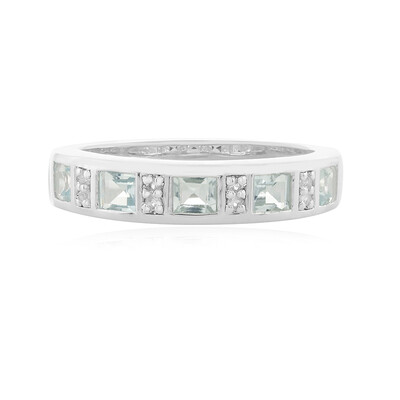 Bague en argent et Aigue-marine