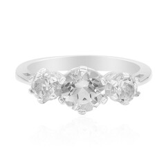 Bague en argent et Topaze blanche