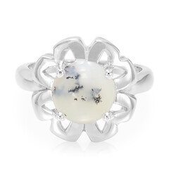 Bague en argent et Agate dendritique