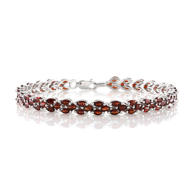 Bracelet en argent et Grenat du Mozambique