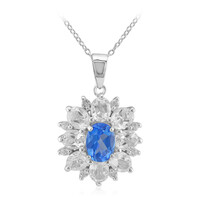 Collier en argent et Topaze Bleue Indigo