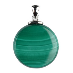 Pendentif en argent et Malachite