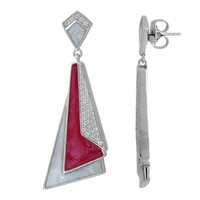Boucles d'oreilles en argent et Zircon (Memories by Vincent)