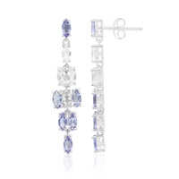 Boucles d'oreilles en argent et Tanzanite