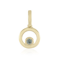 Pendentif en or et Diamant SI2 Bleu ciel