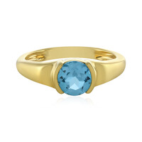 Bague en argent et Topaze bleu Suisse