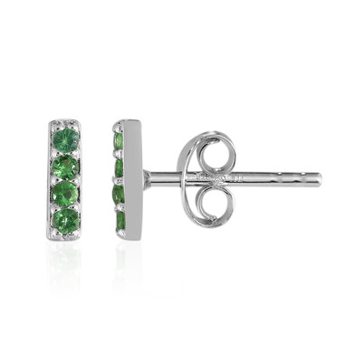 Boucles d'oreilles en argent et Grenat Tsavorite