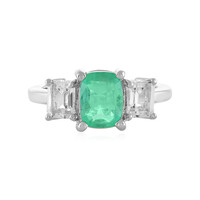 Bague en argent et Emeraude de Russie