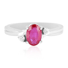 Bague en argent et Rubis de Madagascar