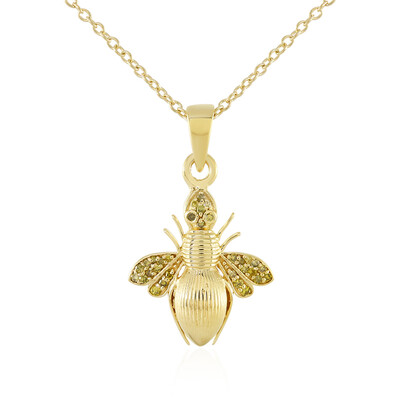 Collier en argent et Diamant jaune I3