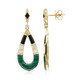 Boucles d'oreilles en or et Malachite (CIRARI)