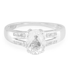 Bague en argent et Pétalite