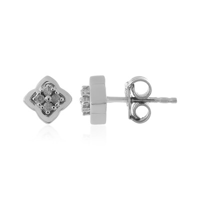 Boucles d'oreilles en argent et Diamant I1 couleur (I)