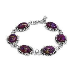 Bracelet en argent et Turquoise pourpre de Mohavie (Art of Nature)