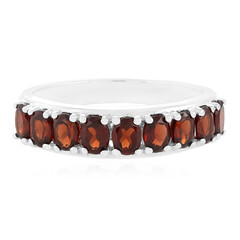 Bague en argent et Grenat du Mozambique