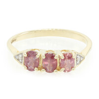 Bague en or et Saphir Padparadscha non chauffé