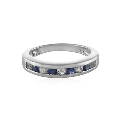 Bague en argent et Saphir bleu
