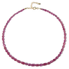Collier en argent et Saphir rose de Madagascar