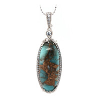 Collier en argent et Amazonite mosaïque (Dallas Prince Designs)
