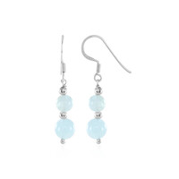 Boucles d'oreilles en argent et Aigue-marine