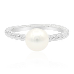 Bague en argent et Perle de culture d'eau douce (TPC)