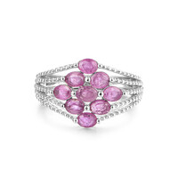 Bague en argent et Rubis du Mozambique